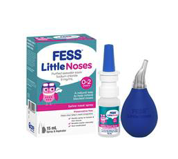 Fess Little Noses Saline Nose Spray + Aspirator 15ml