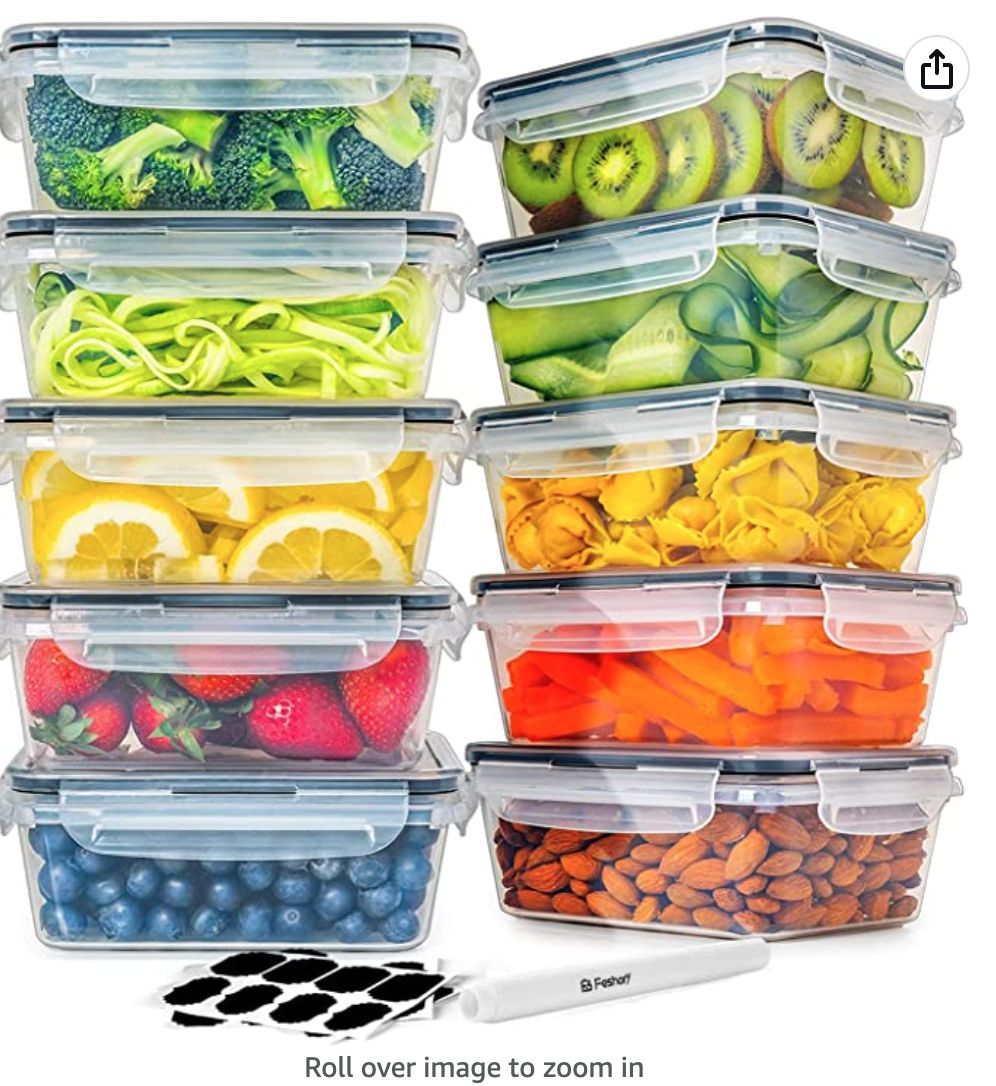 Glass Food Containers x10 Amazon