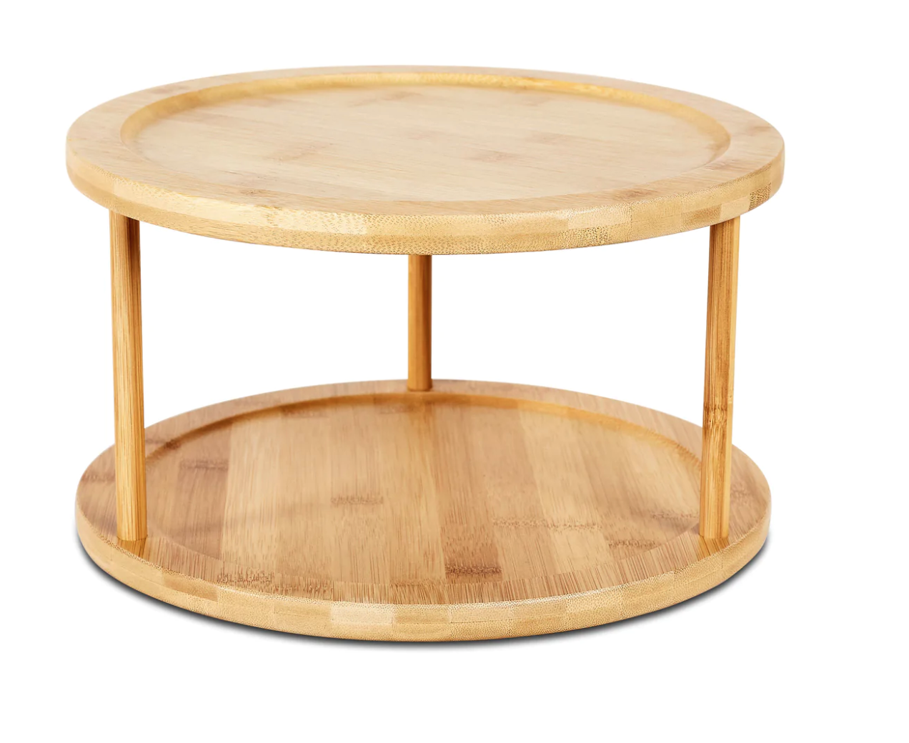 Bamboo Two Tier Lazy Susan Blissfully Little Home