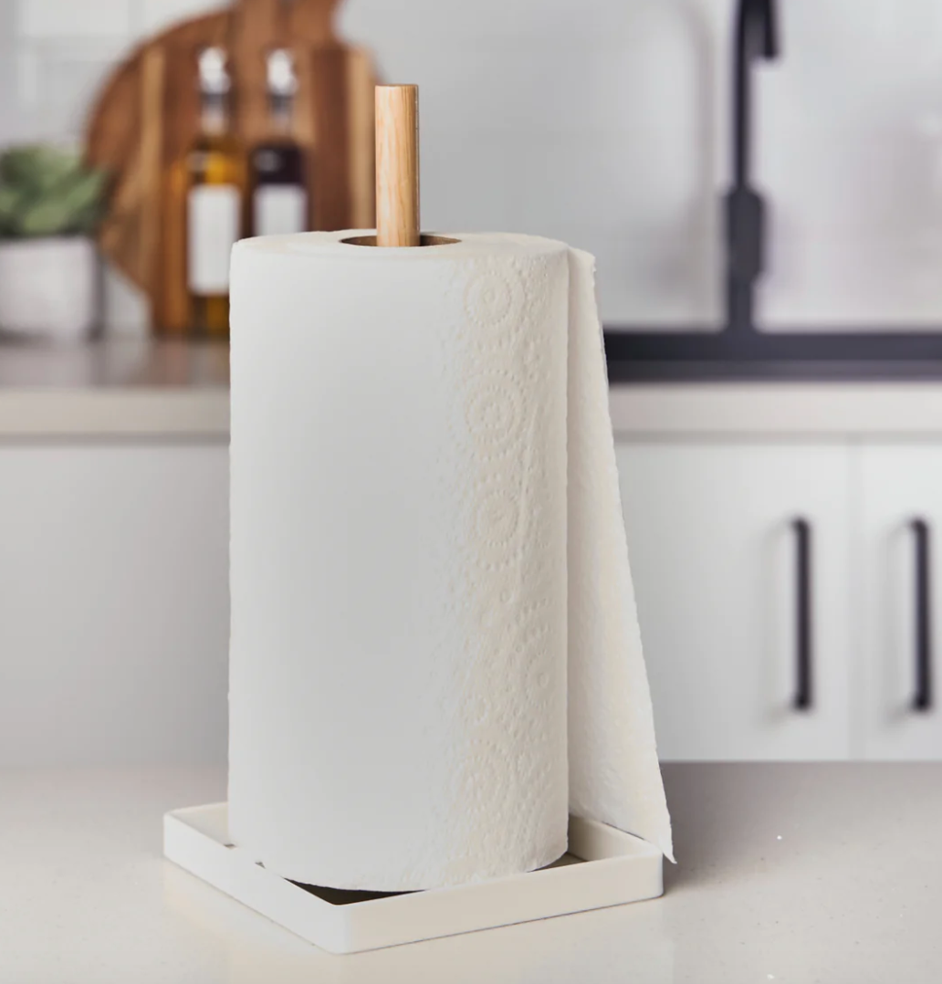 Bamboo Paper Towel Holder Blissful Little Home