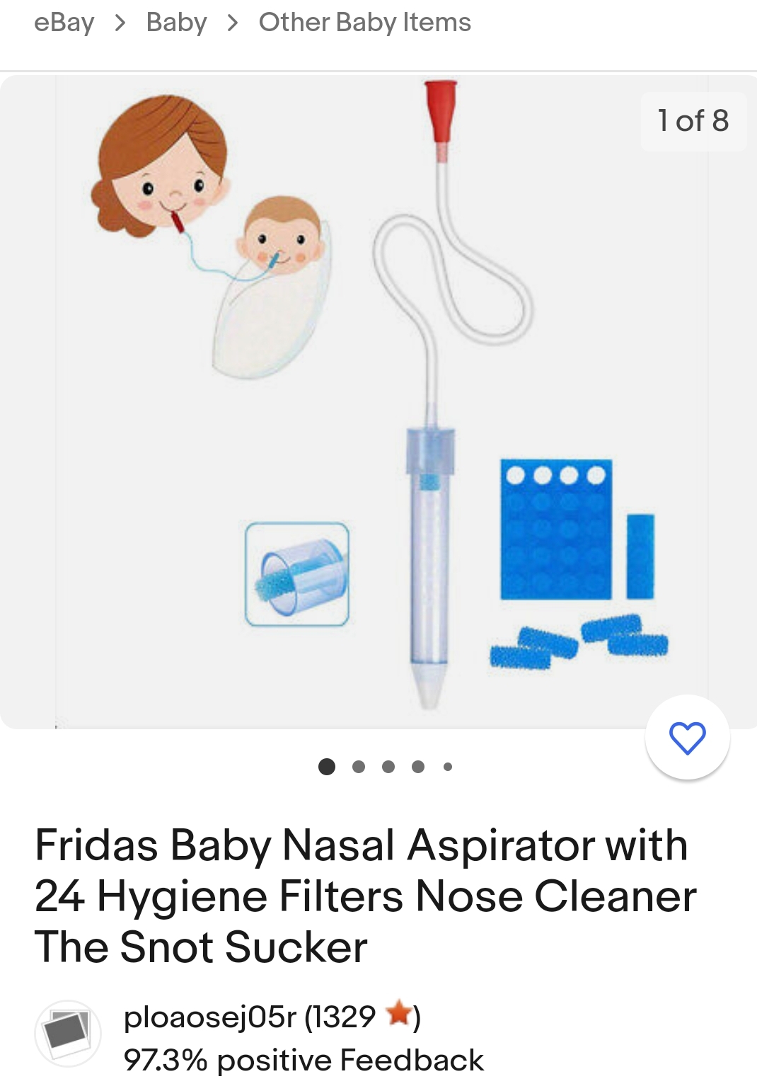 Fridas Baby Nasal aspirator w/filters