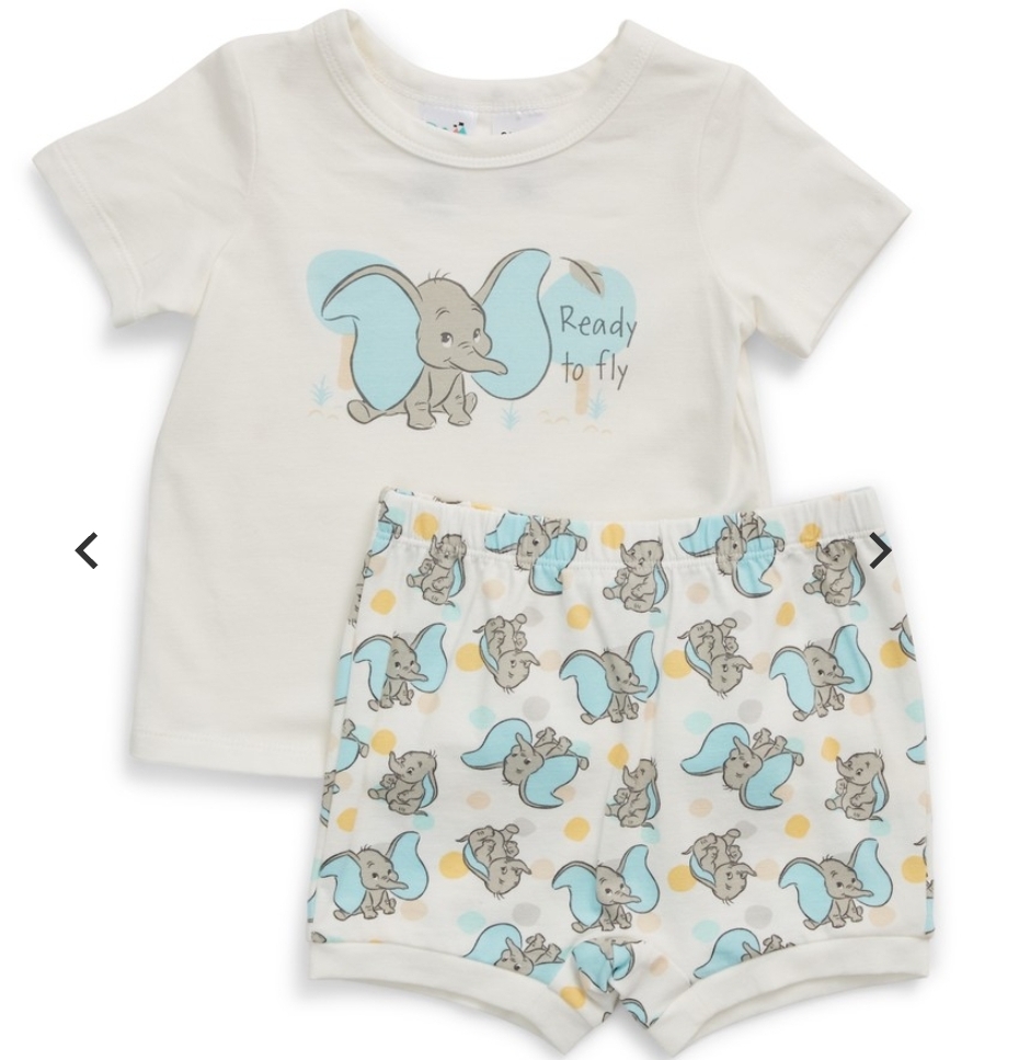 Disney Baby Dumbo Pyjama Set - White