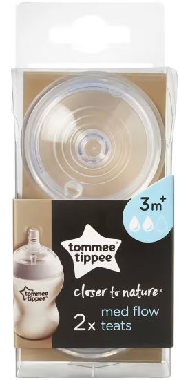 2 Pack Tommee Tippee Medium Flow Teat