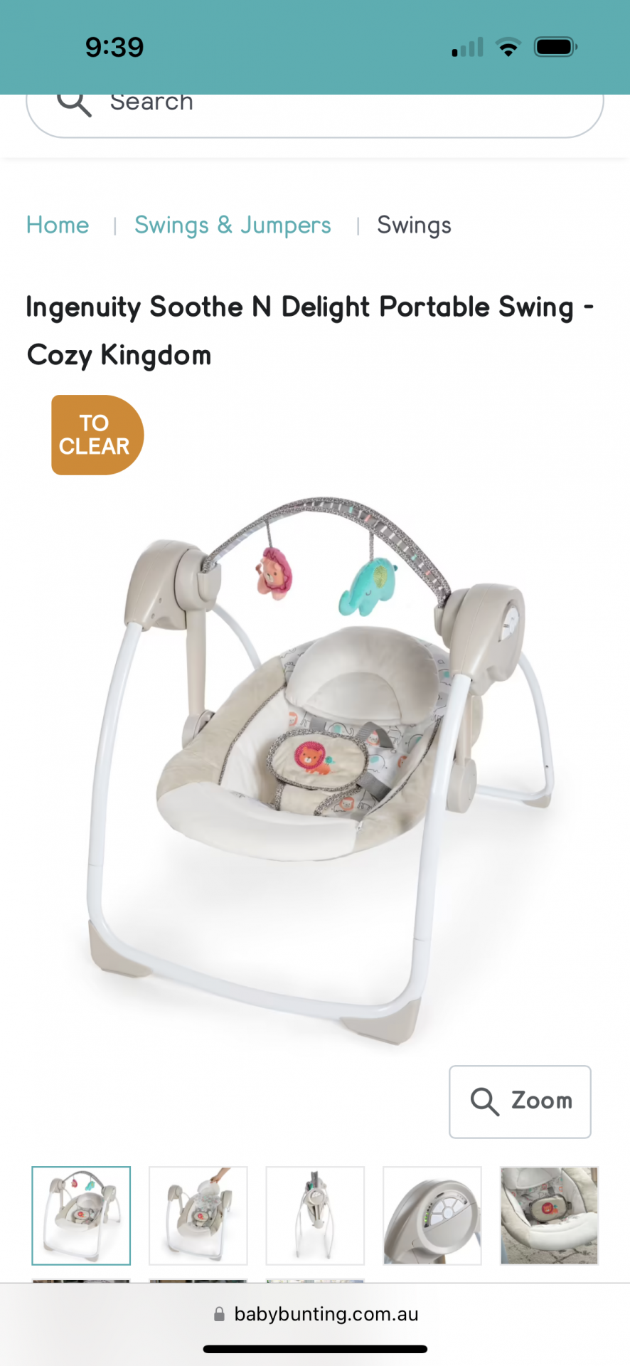 Baby swing