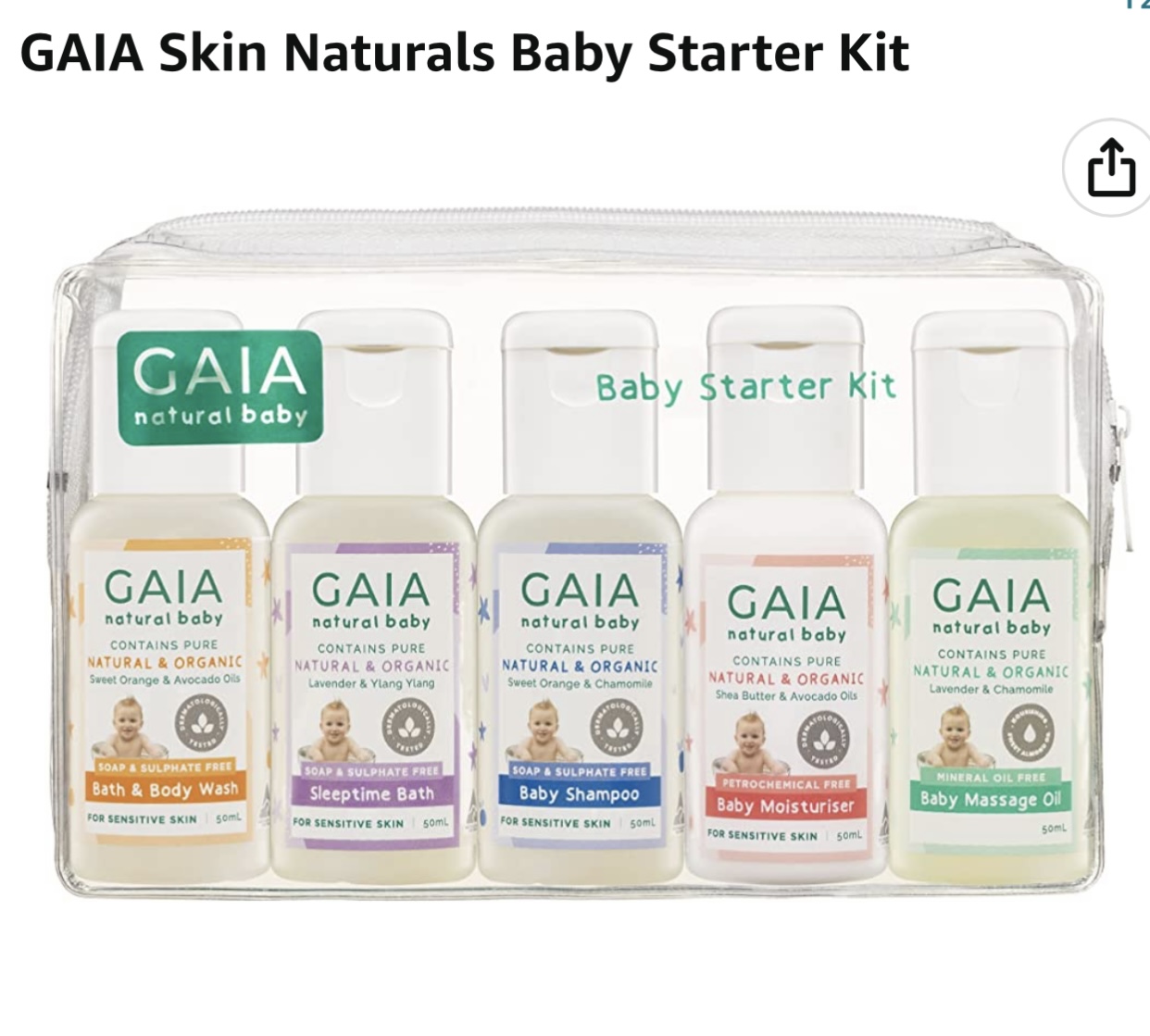 Gaia baby bath products