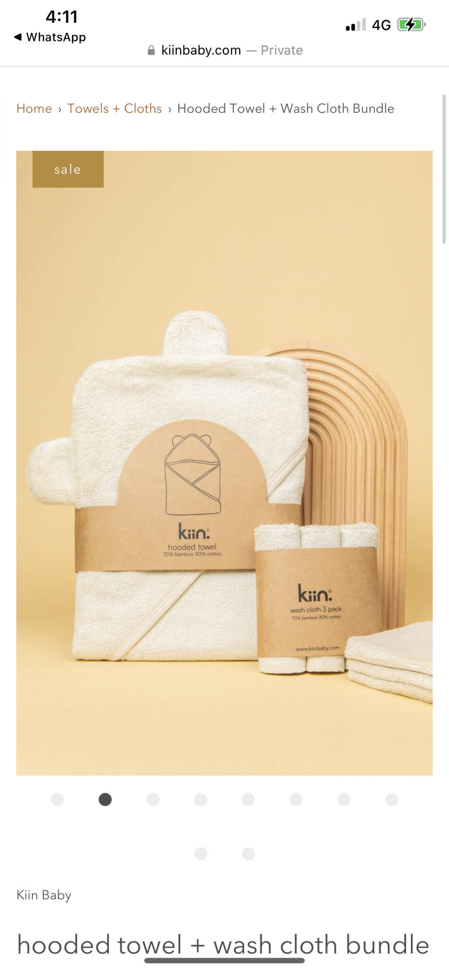 DHooded towel and wash cloth combo