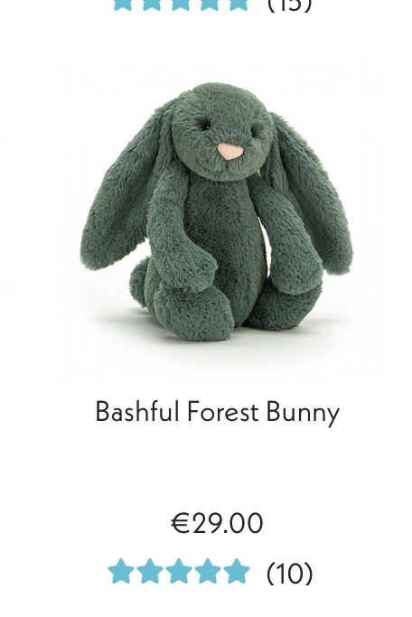 Jelly Cat Bashful Bunny - purchased