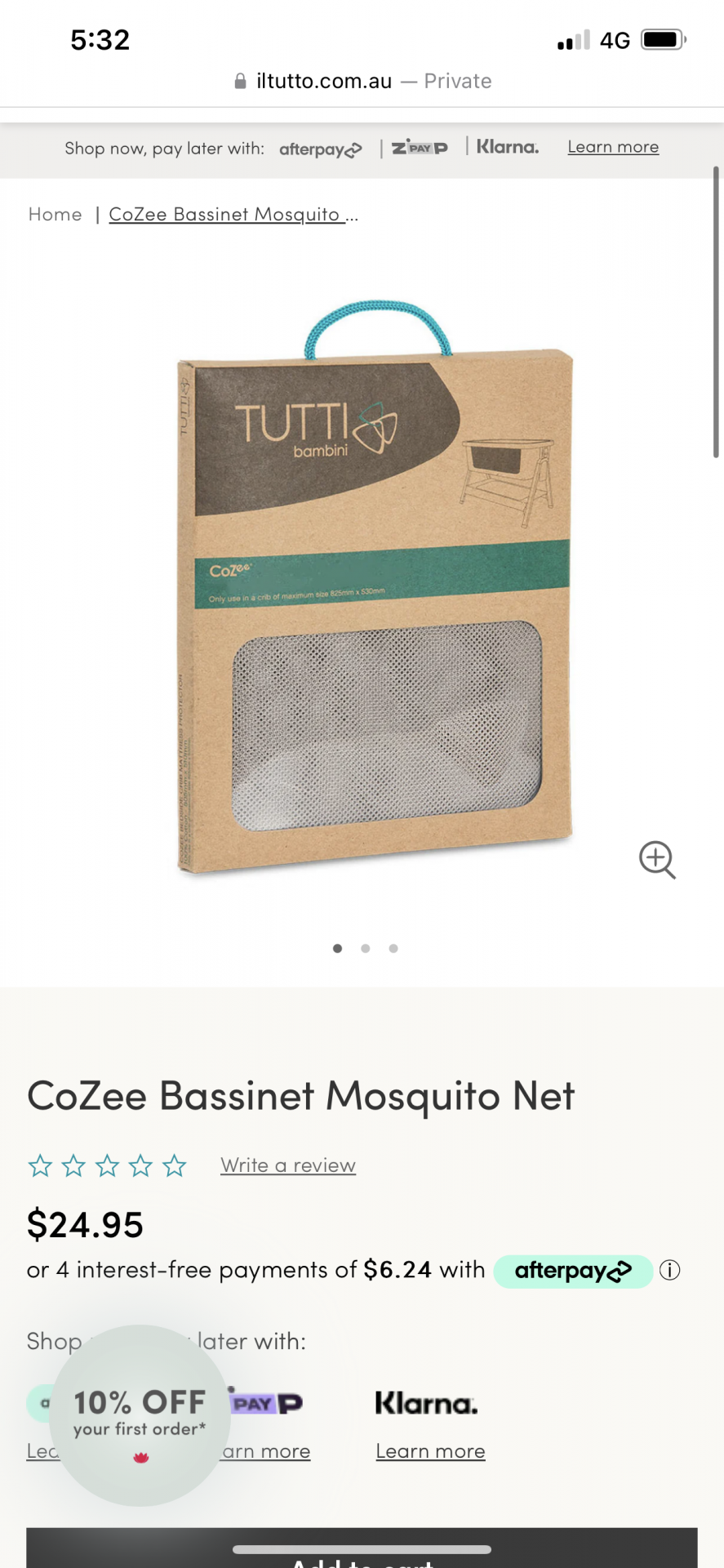 CoZee Bassinet Mosquito Net