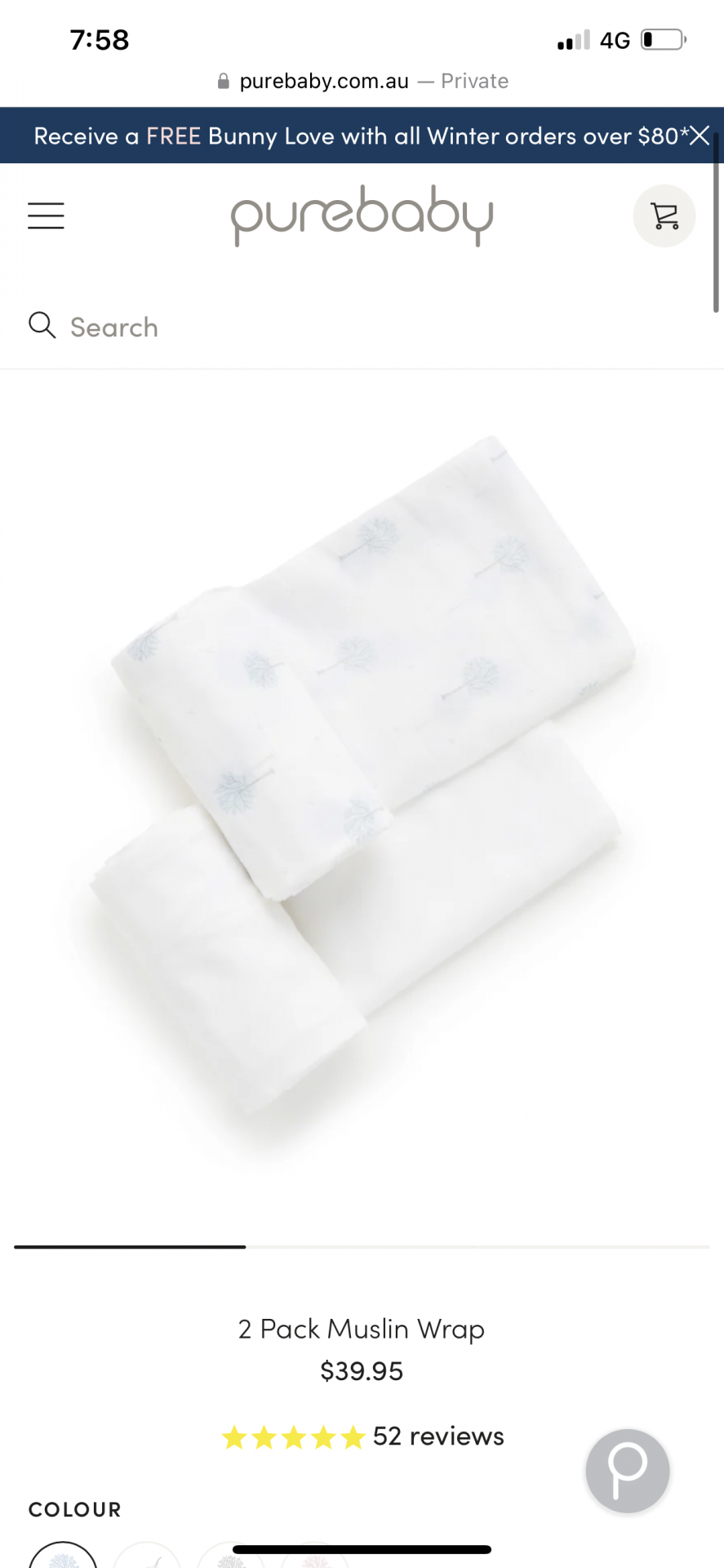 Pure baby muslin wrap