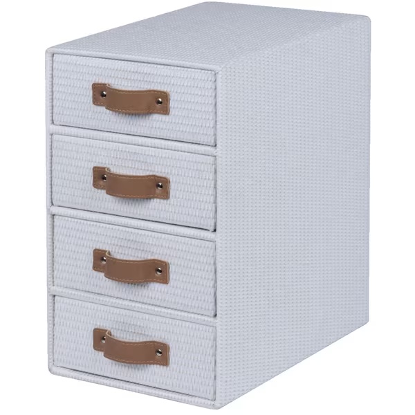 Otto 4 High Drawers Rattan White