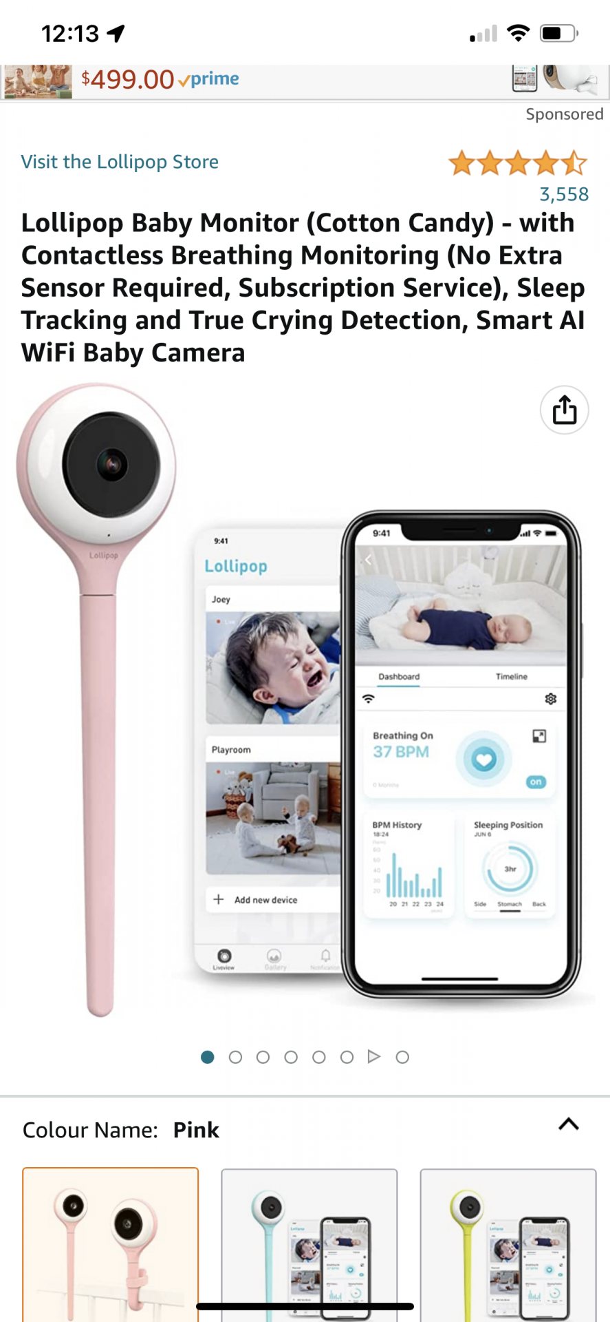 Baby monitor (connects to iPhone)