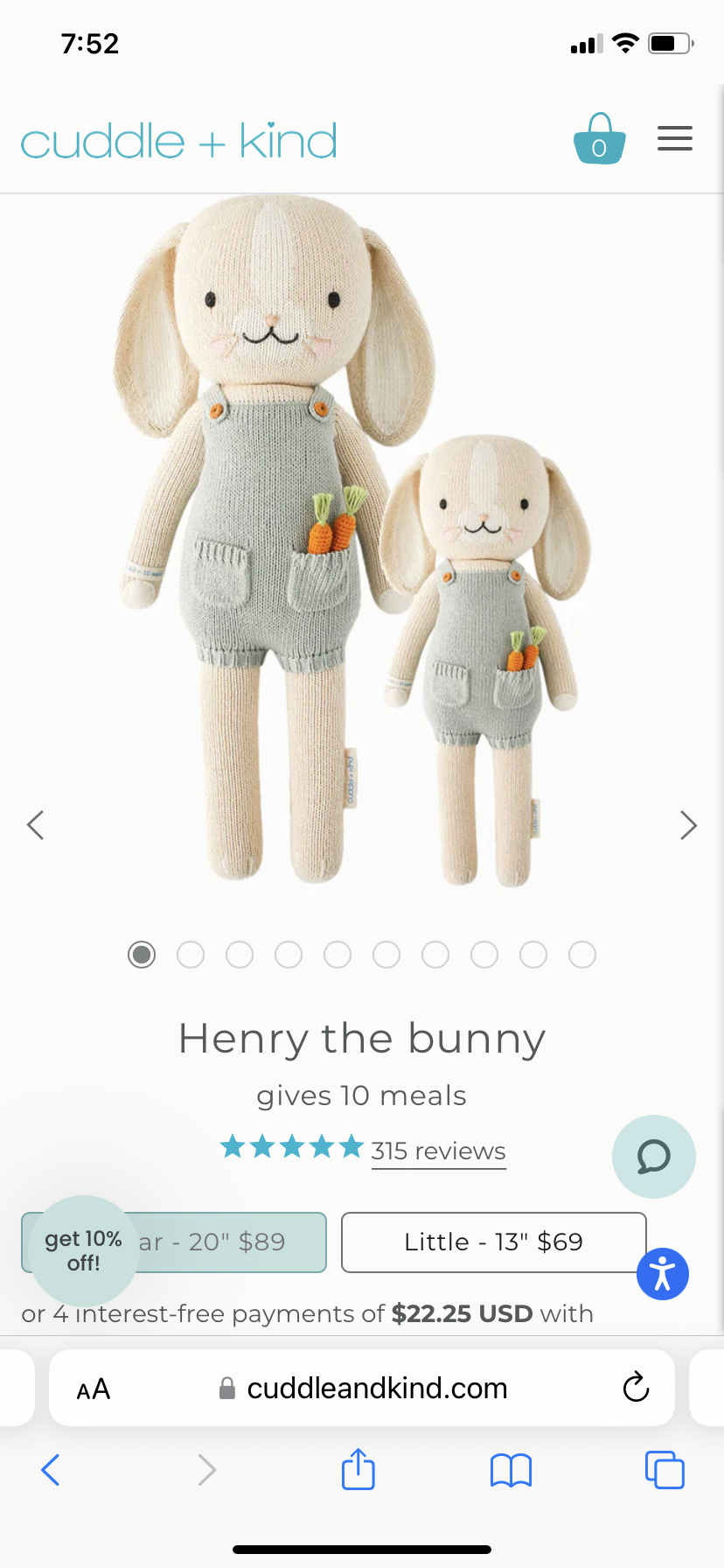 Cuddle and Kind - Henry Bunny