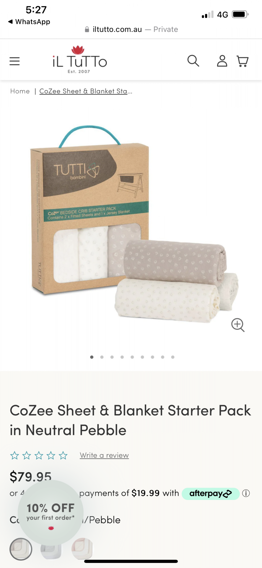 CoZee Sheet & Blanket Starter Pack in Neutral Pebble