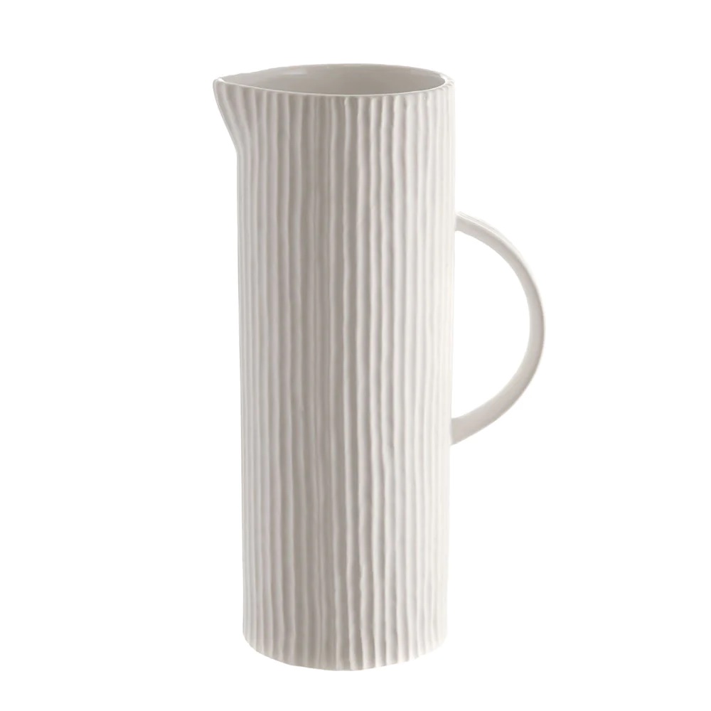 PITCHER Vogue Ribbed White 27cm