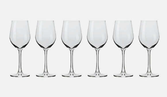 Wine glasses x6