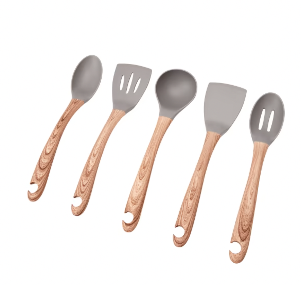 Wood Look Utensils Set