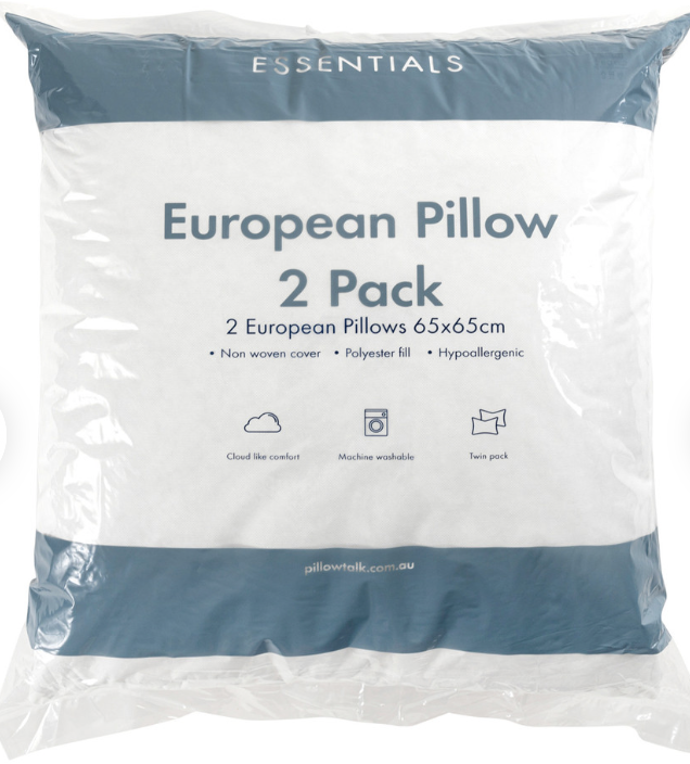 Twin Pack European Pillows