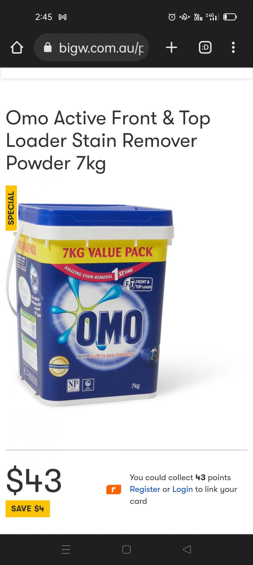 Omo washing powder