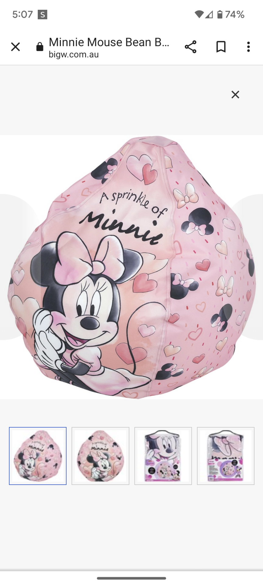 Minnie Mouse Bean Bag