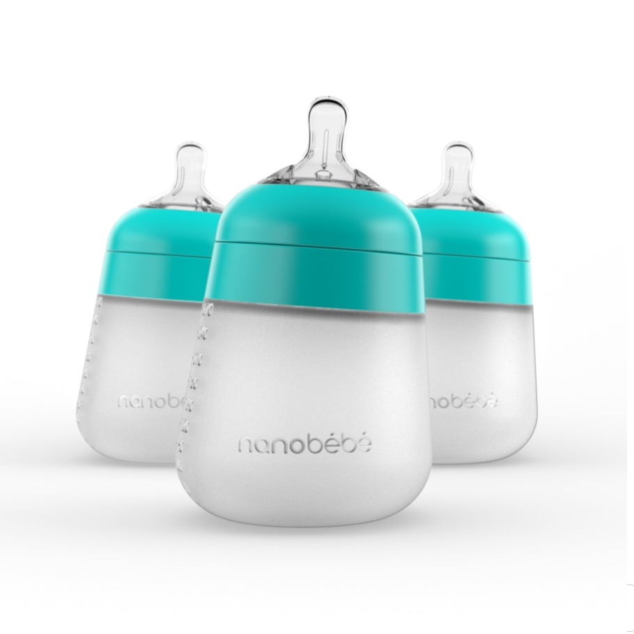 Nanobebe Flexy Silicone Bottle 3 Pack - Teal