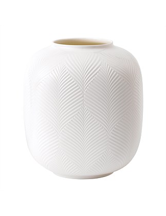 Round White Vase