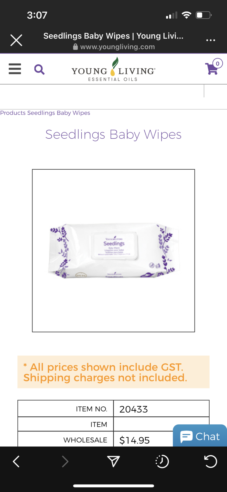 Young living - baby wipes