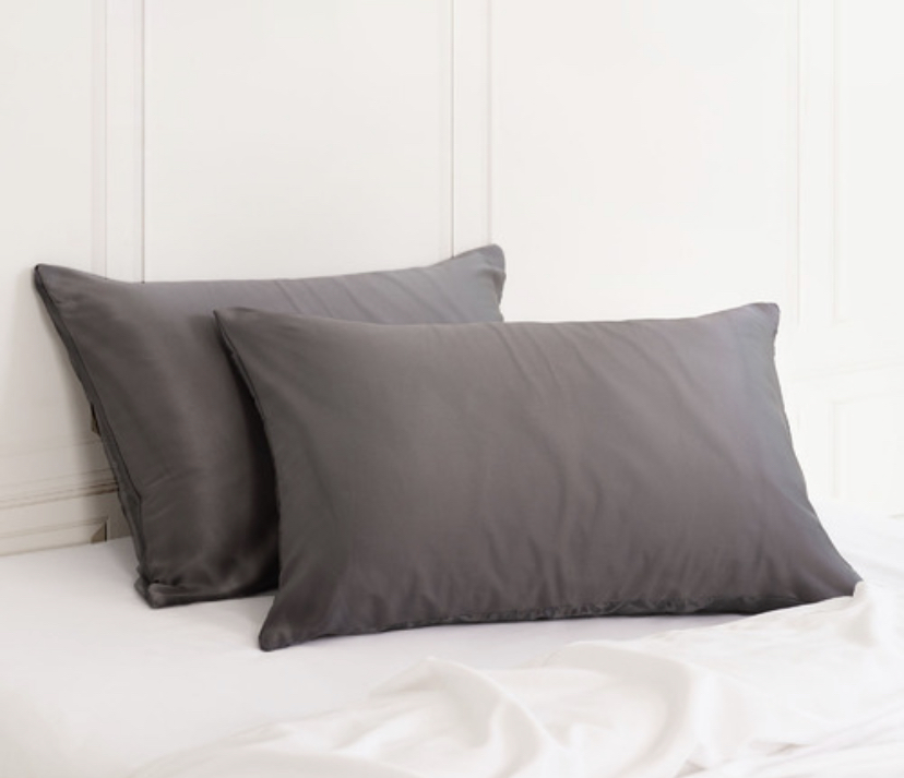 Charcoal Silk Pillowcase x 2