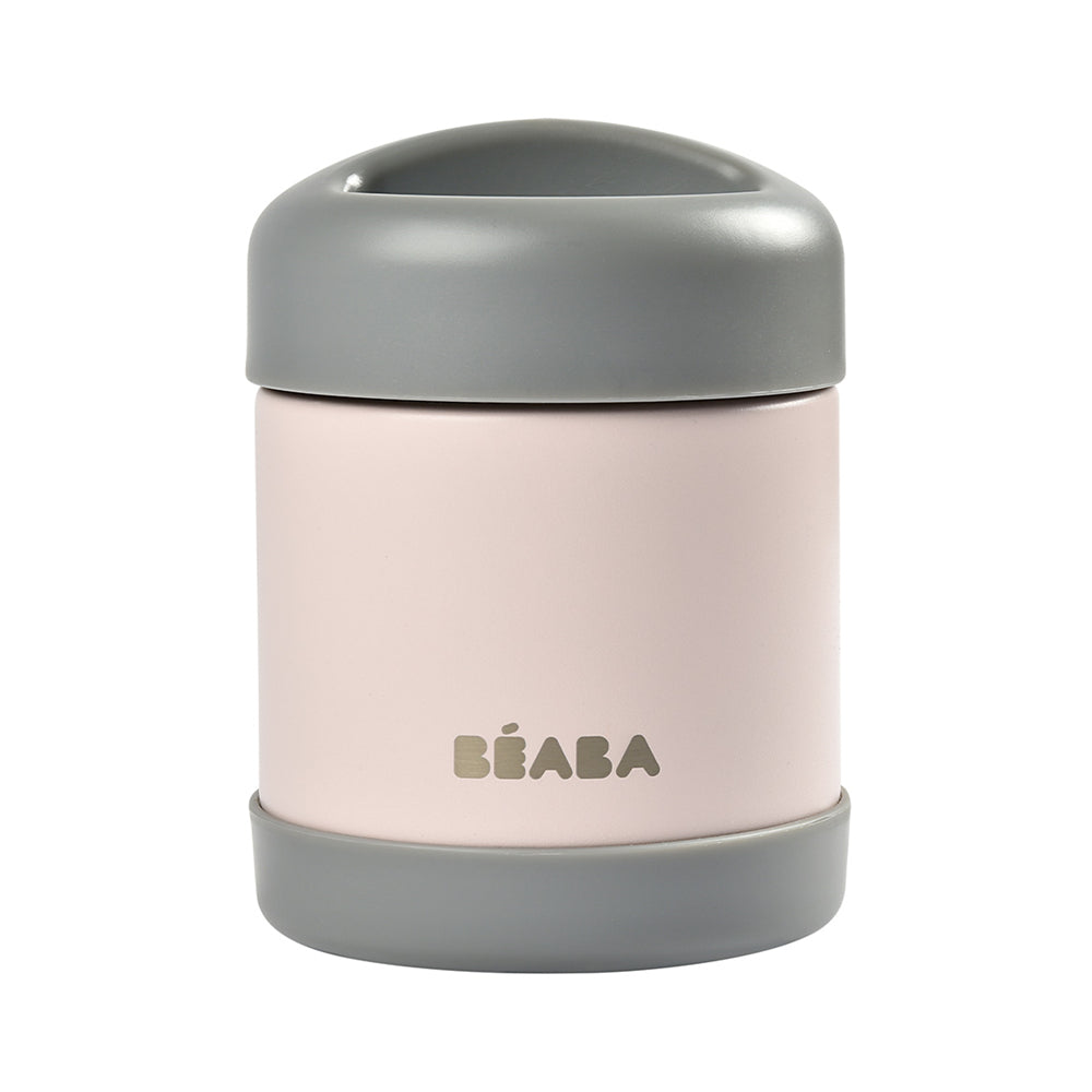 Stainless Steel Food Container 300ml - Dark Mist / Light Pink