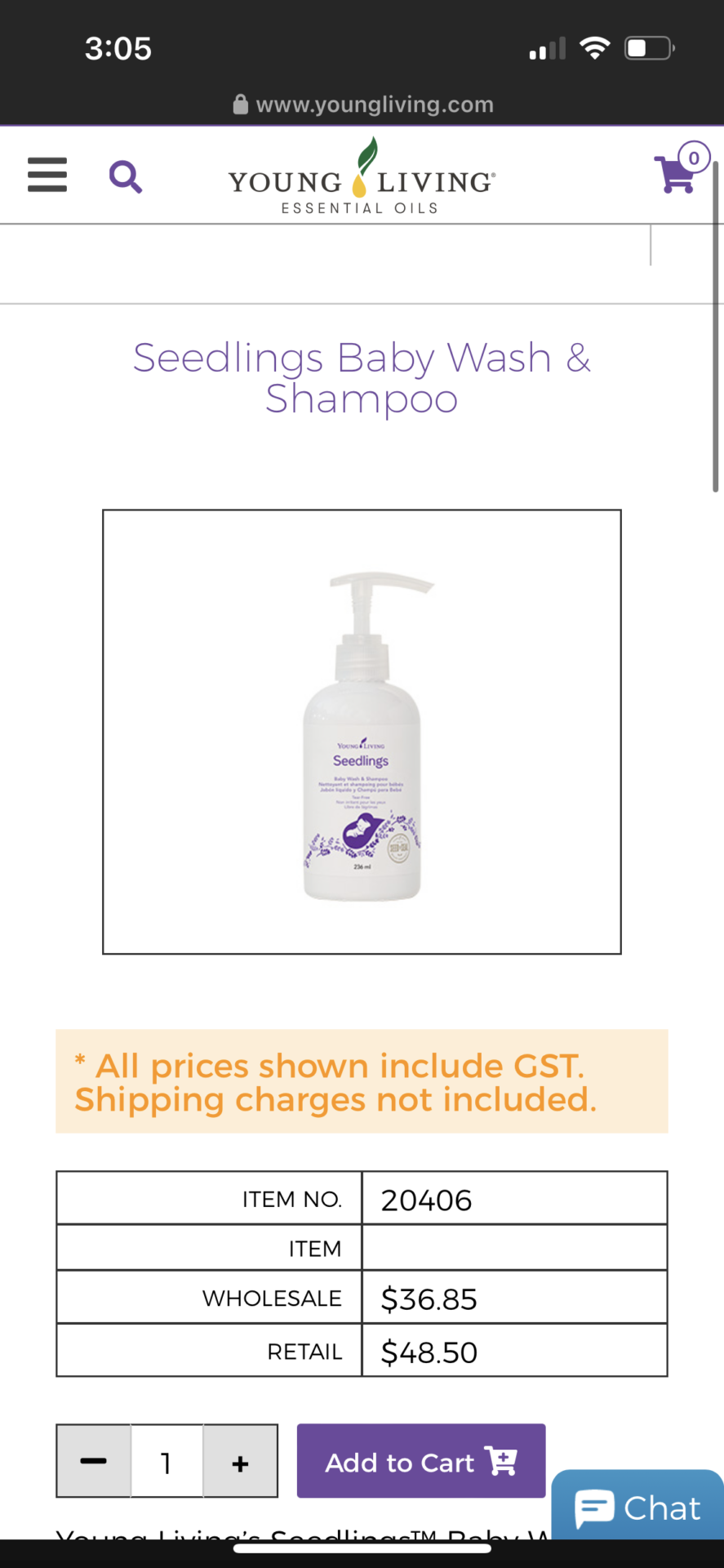 Young living - Baby wash & shampoo