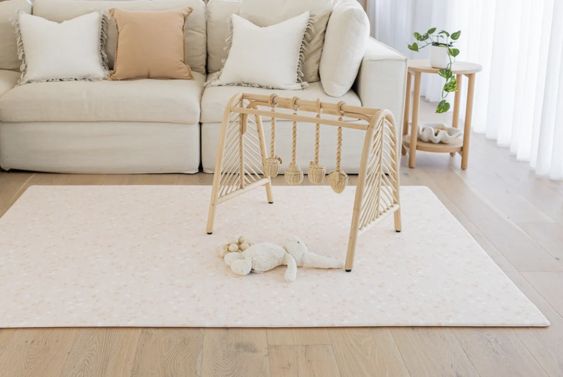 Luxe at Play | LARGE: TUSCAN TERRAZZO / LATTE LINEN PLAY MAT