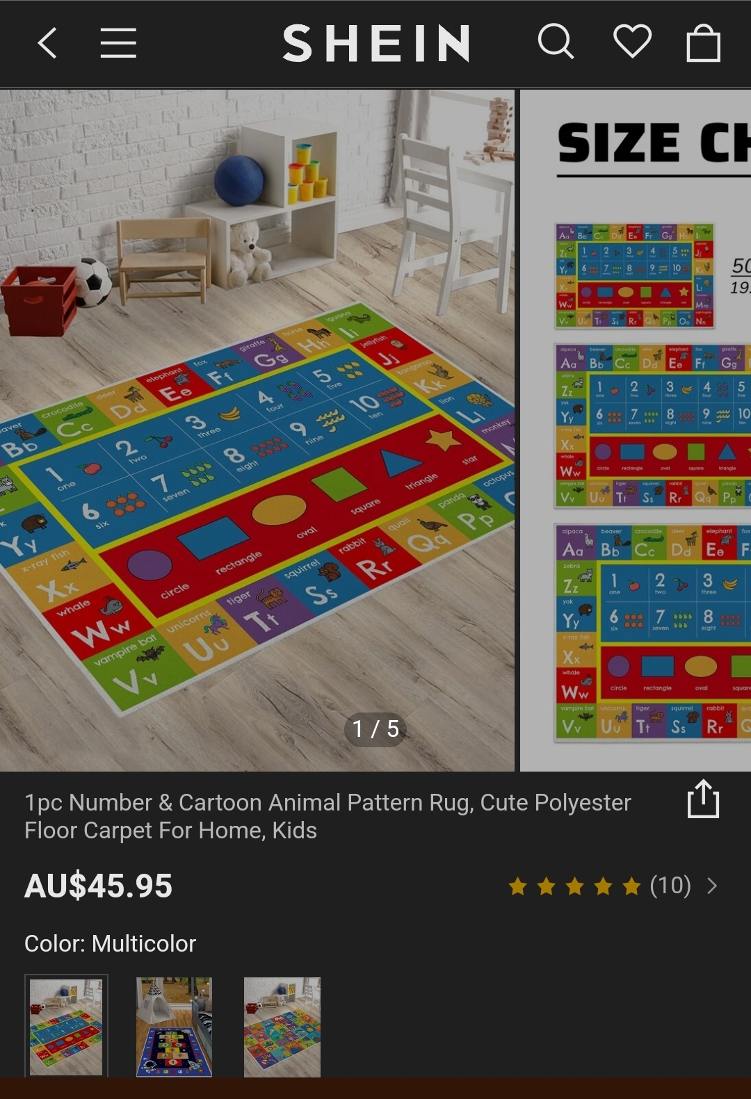 Alphabet number rug