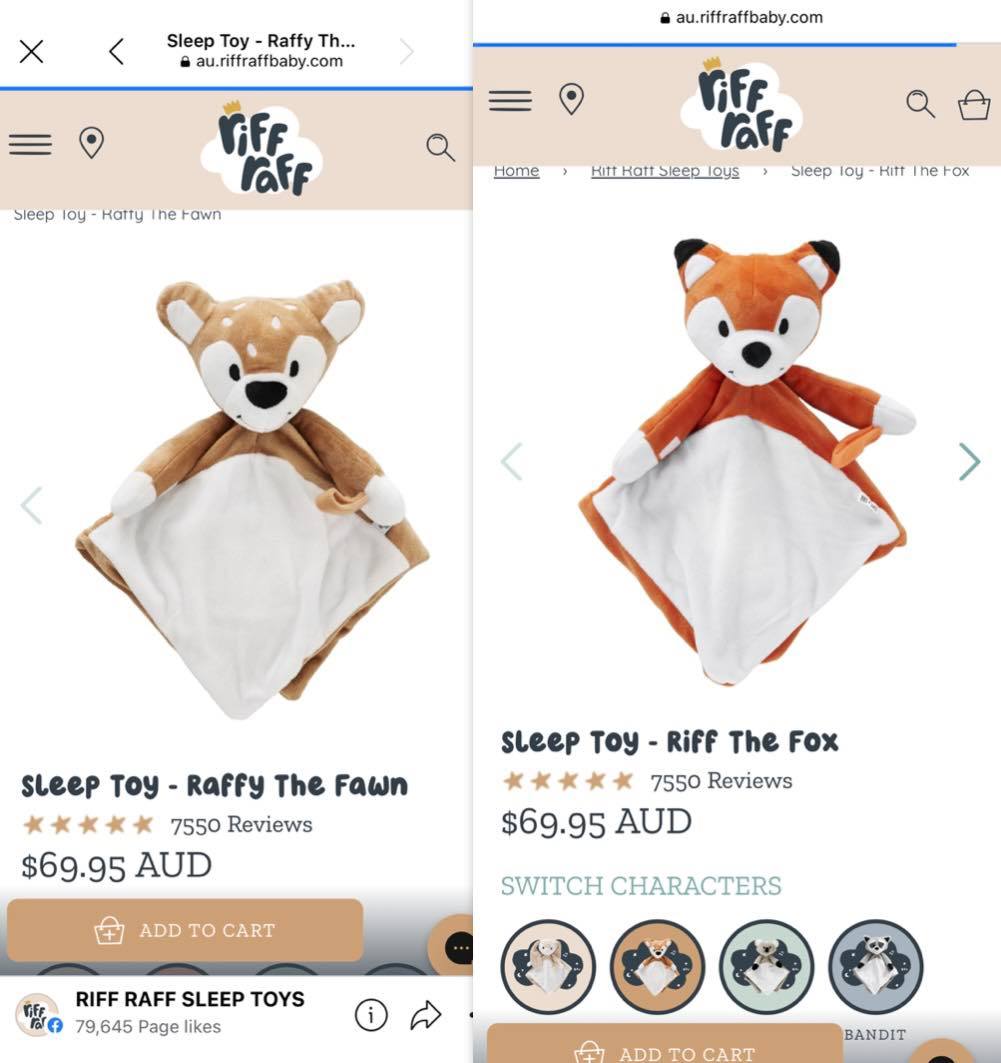 Riff Raff toy fawn or fox