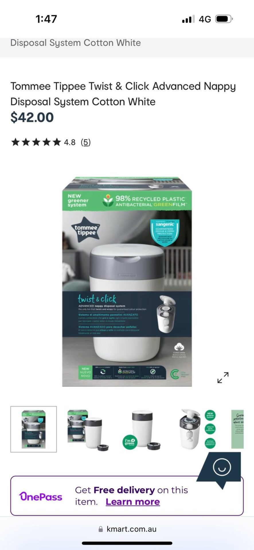 Tommee Tippee twist and click