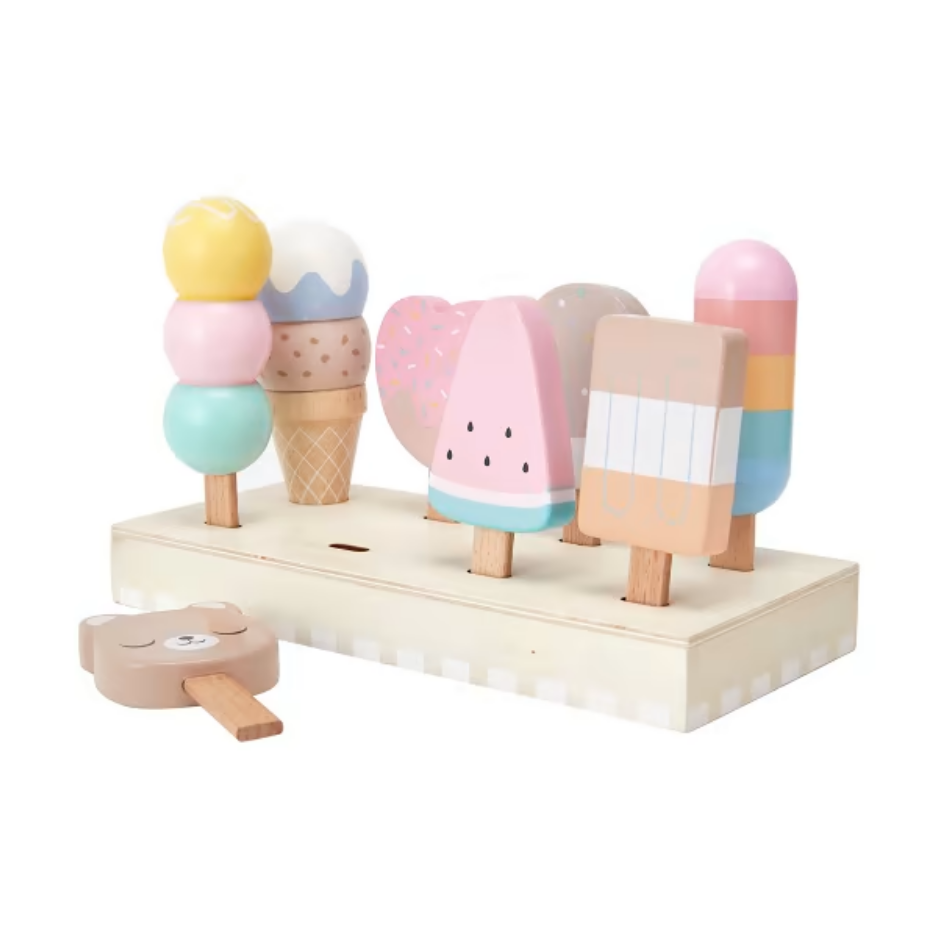 Wooden Ice Cream Tray