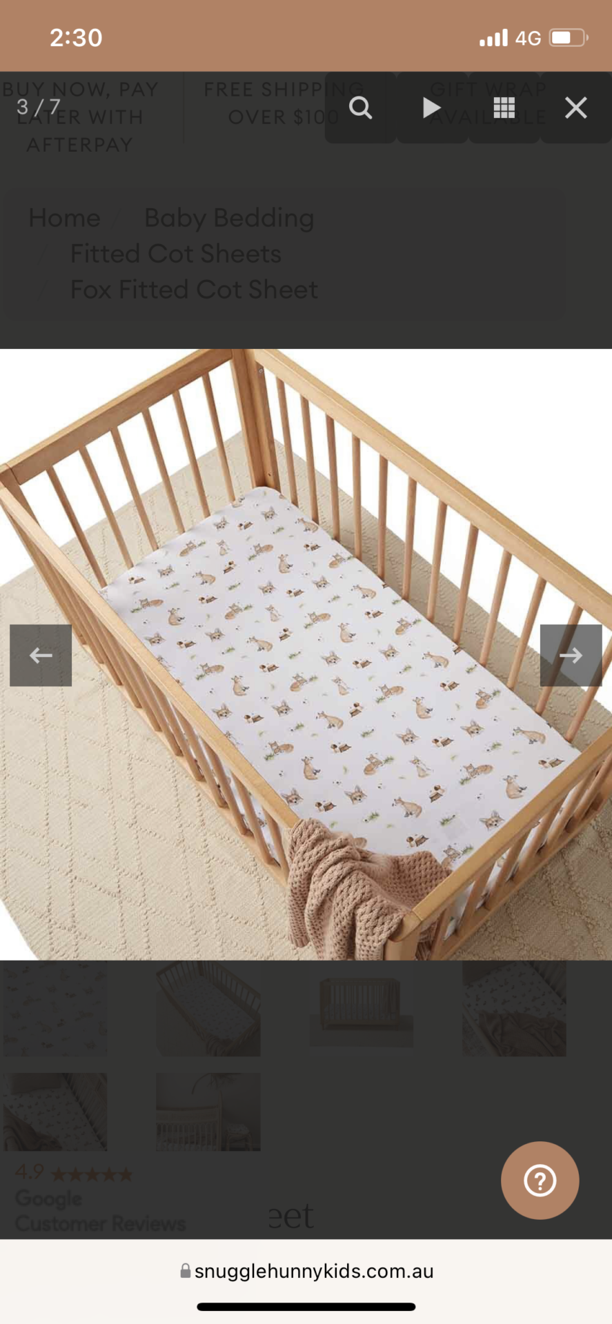 Cot sheets