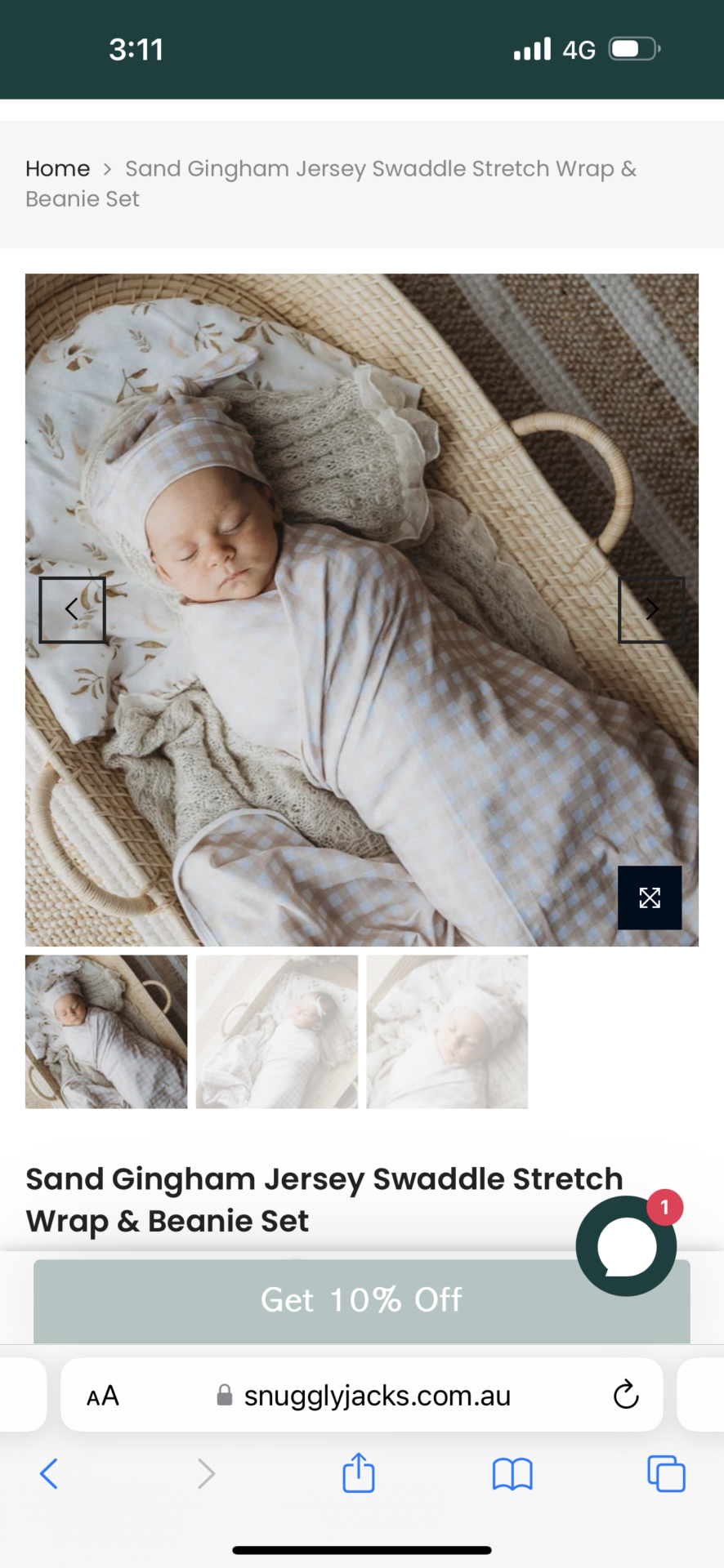 Swaddle & Beanie Set