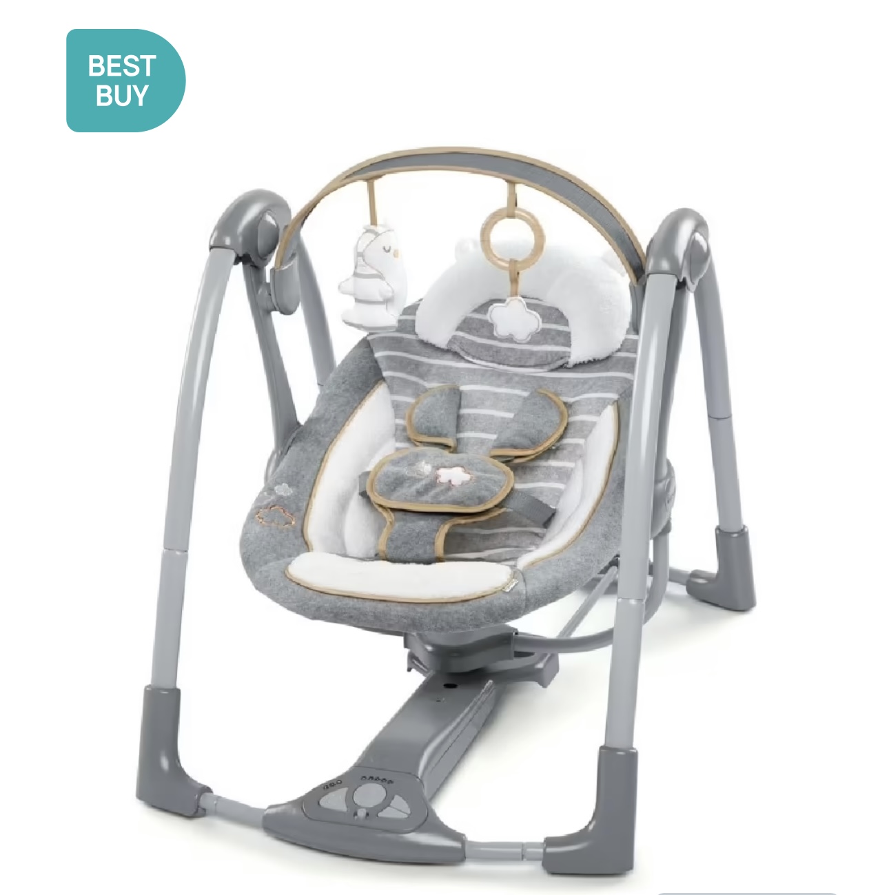 Ingenuity Boutique Collection Swing N Go Portable Swing Bella Teddy