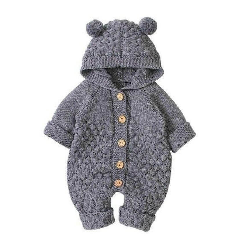 Knit Baby Bear Onesie