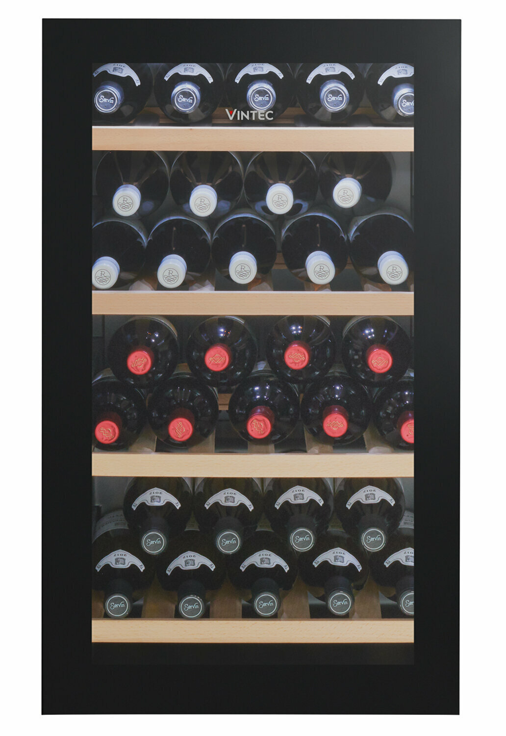 Vintec 35 Bottle Single Zone Wine Cabinet Black