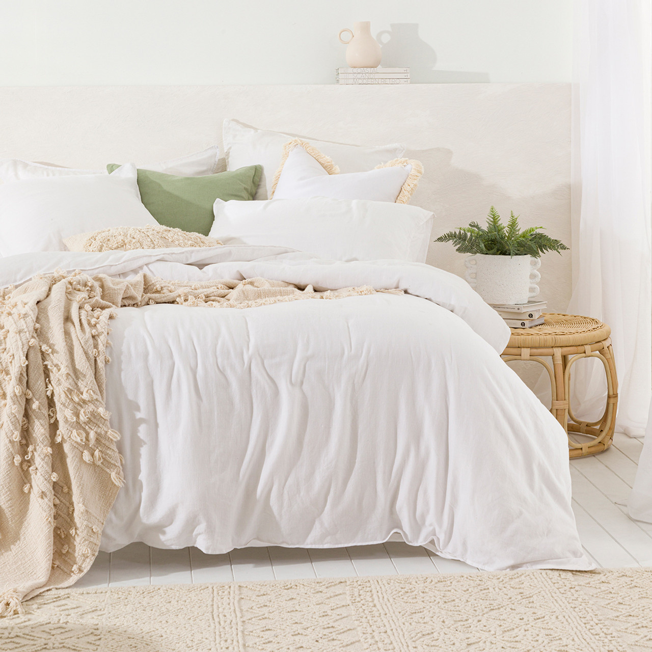 Linen Quilt Cover Set - King Bed