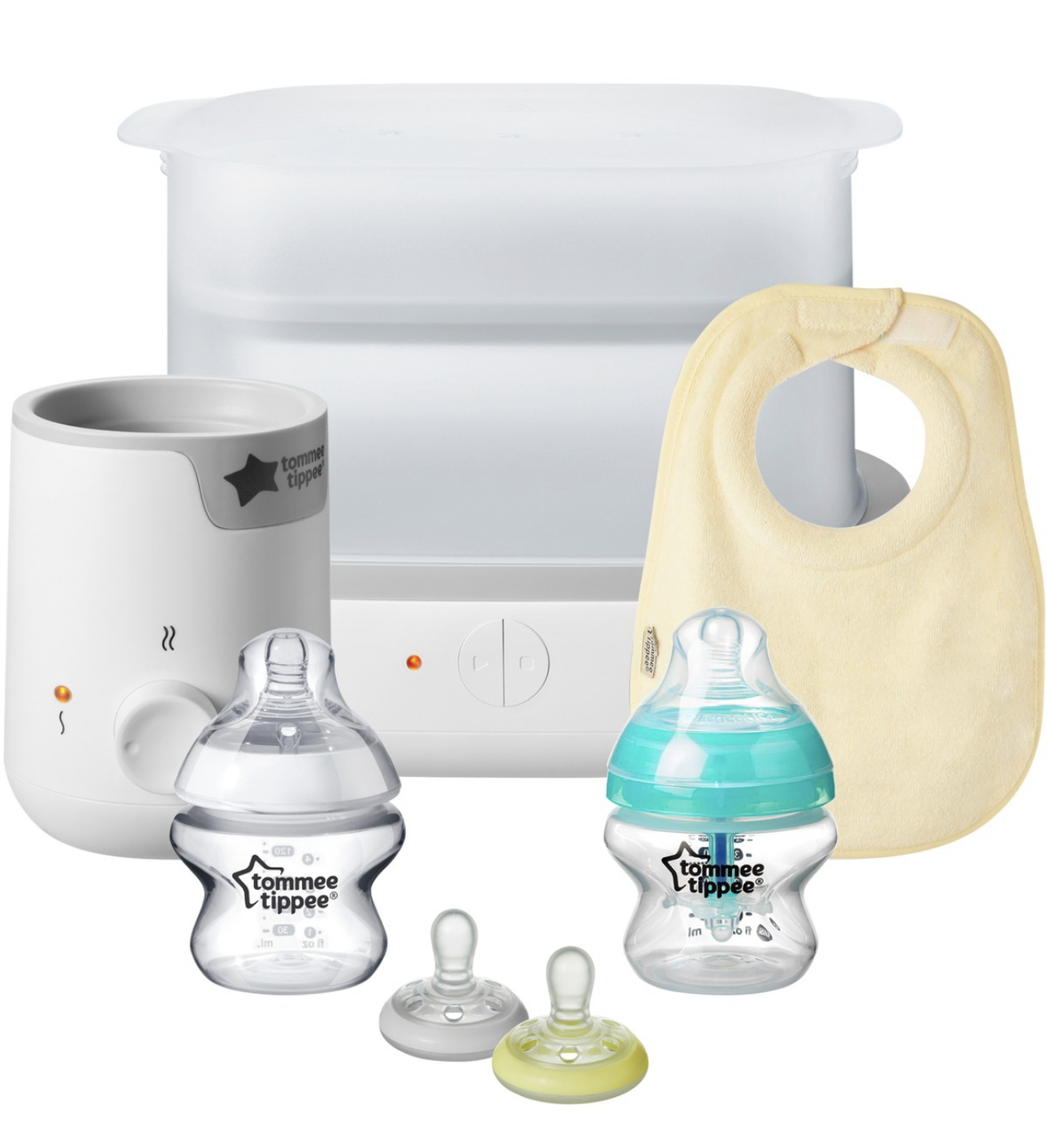 Tommee Tippee New Parent Baby Bottle Feeding Starter Kit - White