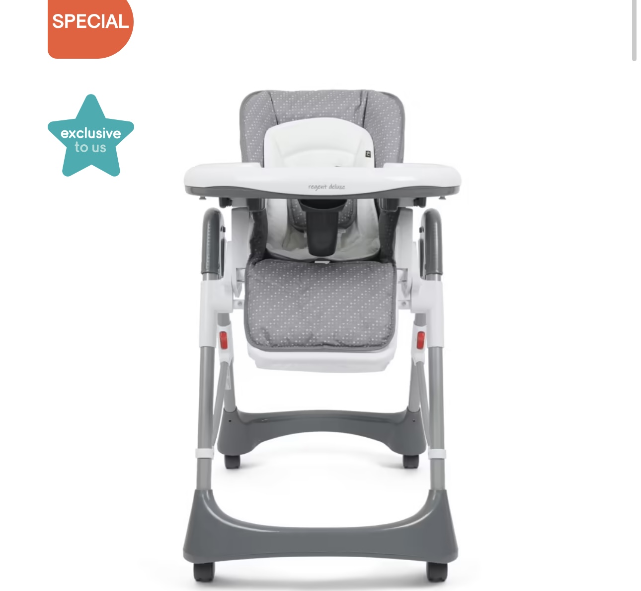 Jengo Regent Deluxe Highchair Grey Stars