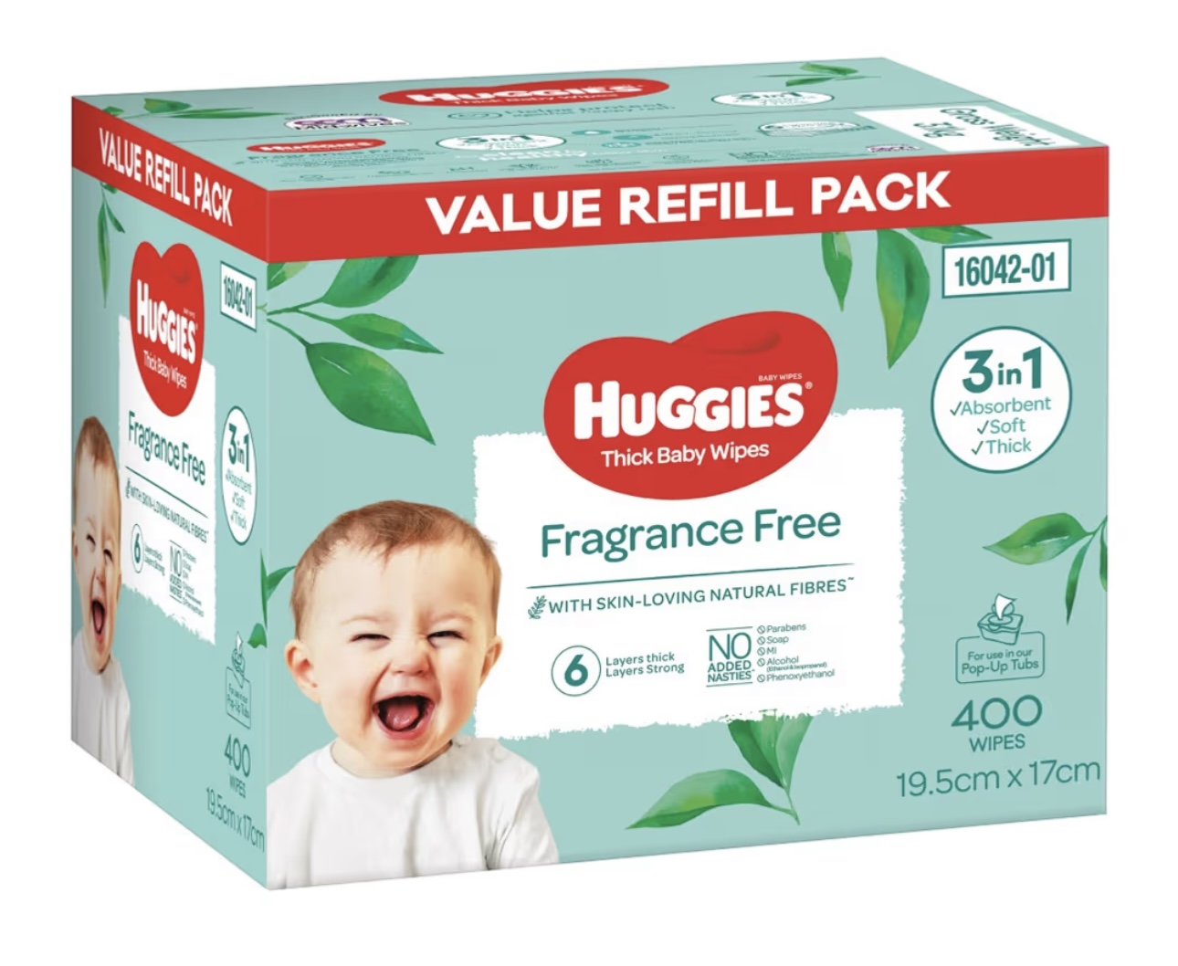 Huggies Wipes Fragrance Free 400 Pack