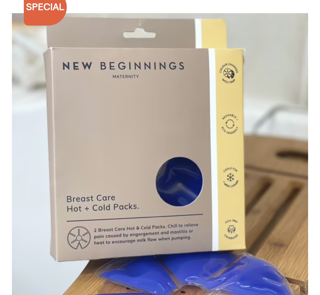 New Beginnings Hot & Cold Breast Care Pads 2 Pack