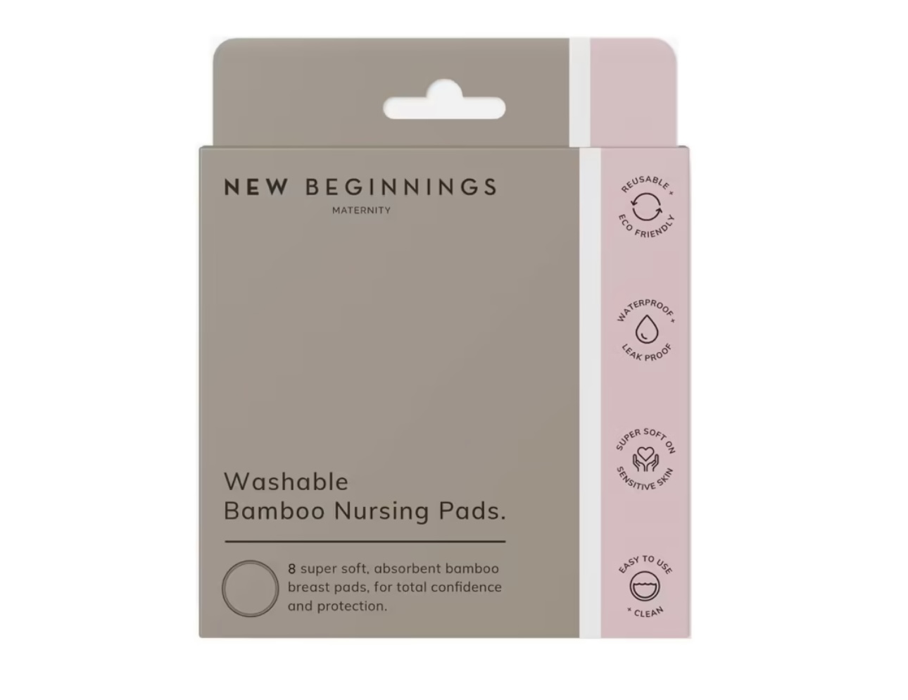 New Beginnings Washable Breast Pads 8 Pack