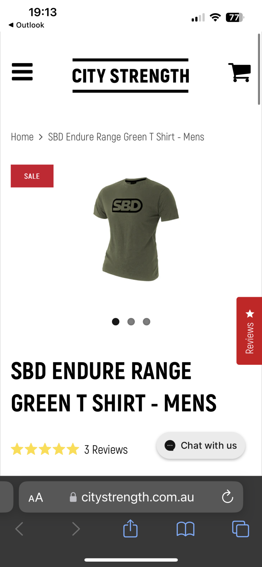 SBD ENDURE RANGE GREEN T SHIRT - MENS