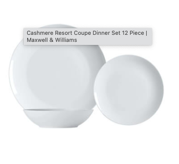 Maxwell & Williams Cashmere Resort Coupe Dinner Set