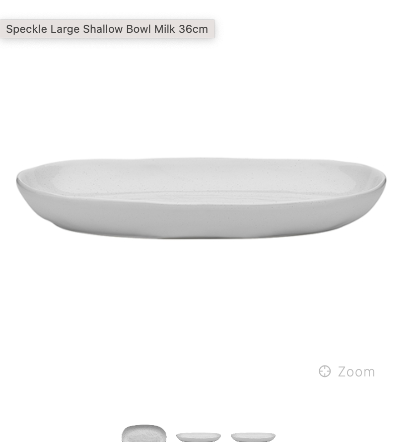 Ecology Speckle Large Shallow Bowl Milk 36cm