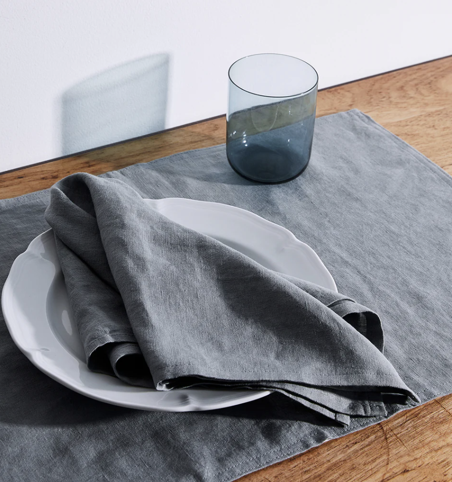 Charcoal linen napkins