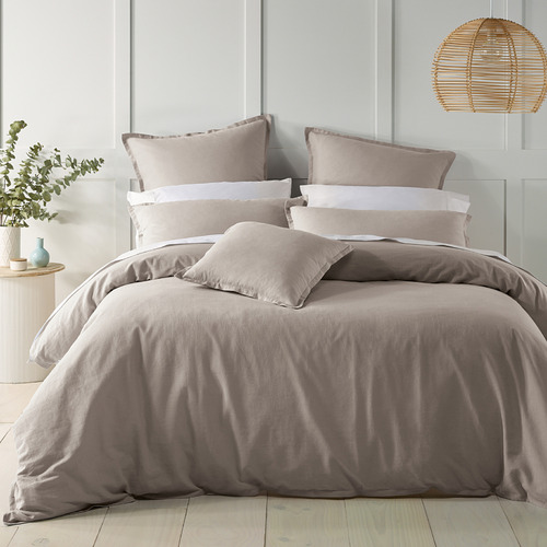 Bianca Wellington Quilt Cover Set Range Oatmeal